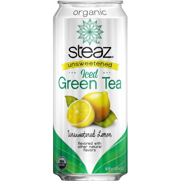 Steaz Organic Iced Tea Unsweetened Lemon 16 Fluid Ounce - 12 Per Case.