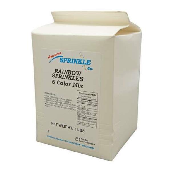 Rainbow Sprinkles Color 6 Pound Each - 4 Per Case.