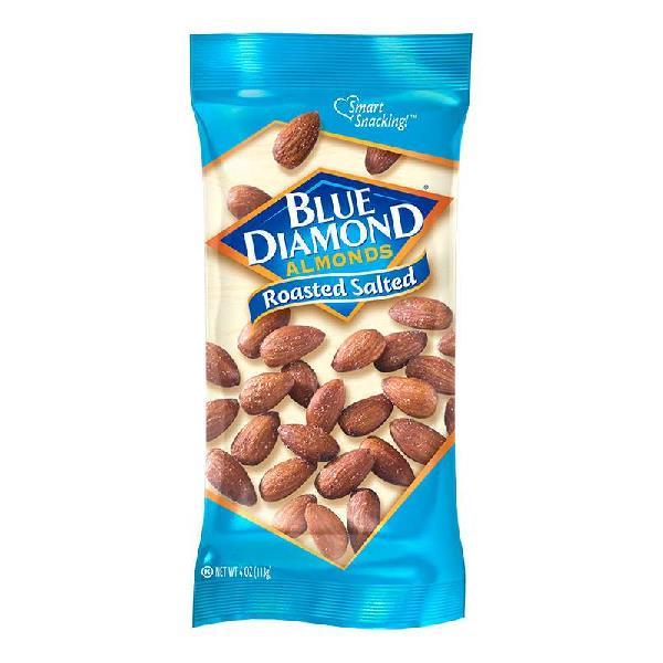 Blue Diamond Roasted Salted 4 Ounce Size - 72 Per Case.