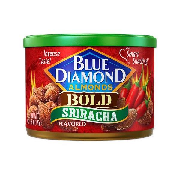 Blue Diamond Sriracha Almonds 6 Ounce Size - 12 Per Case.
