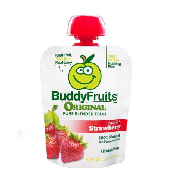 Buddy Fruits Originals Strawberry 3.2 Ounce Size - 18 Per Case.
