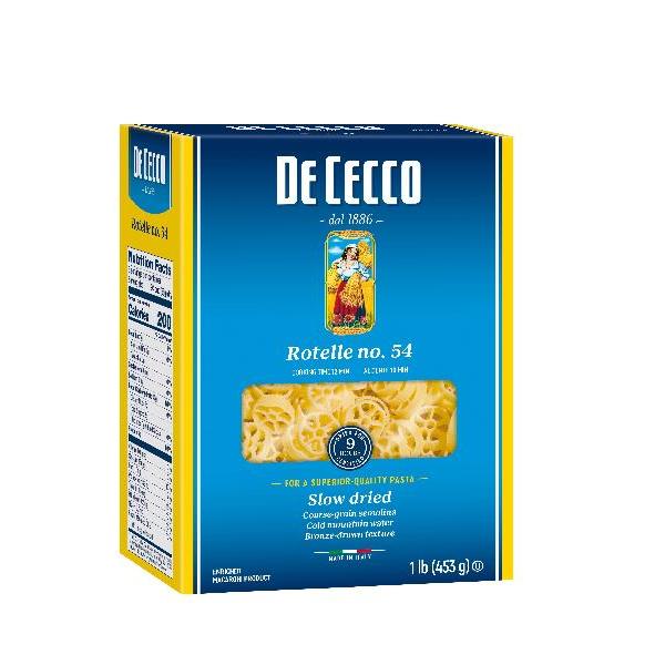 De Cecco Enriched Macaroni Rotelle 1 Pound Each - 12 Per Case.