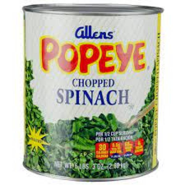 Allen Spinach Low Sodium Chopped Child Nutrition 99 Ounce Size - 6 Per Case.