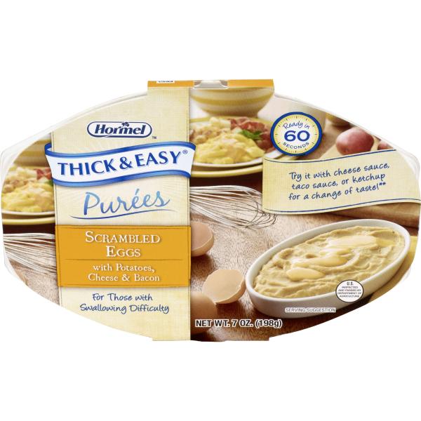 Thick & Easy Shelf Stable Pureed Scrambled Eggs Bacon & Potatoes 7 Ounce Size - 7 Per Case.