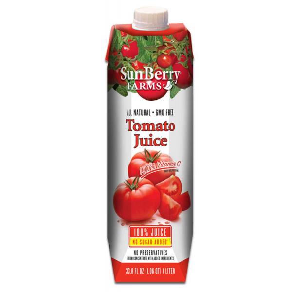 Sunberry Farms Tomato Juice 33.8 Fluid Ounce - 12 Per Case.