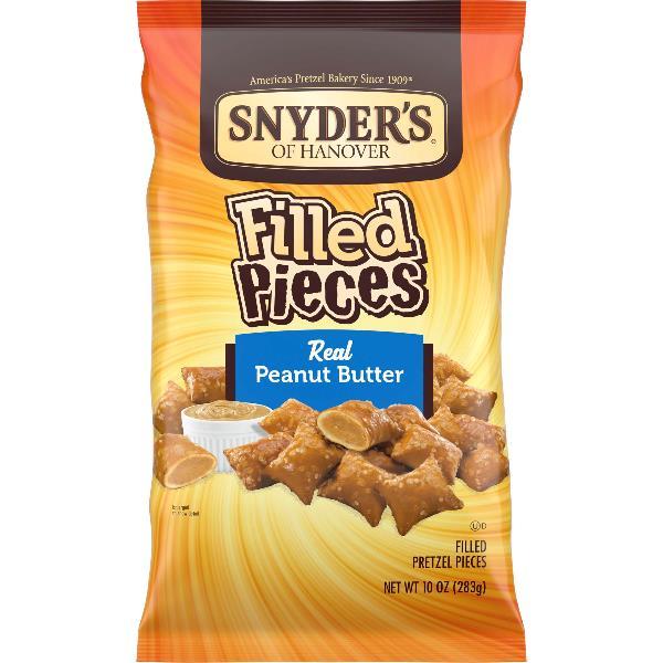 Snyder's Of Hanover Pretzel Pieces Peanut Butter Filled 10 Ounce Size - 12 Per Case.