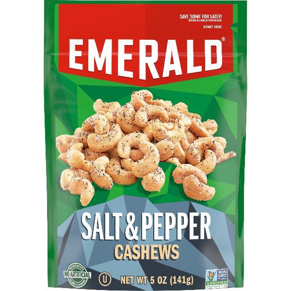 Cashew Sea Salt Pepper Emerald 5 Ounce Size - 6 Per Case.