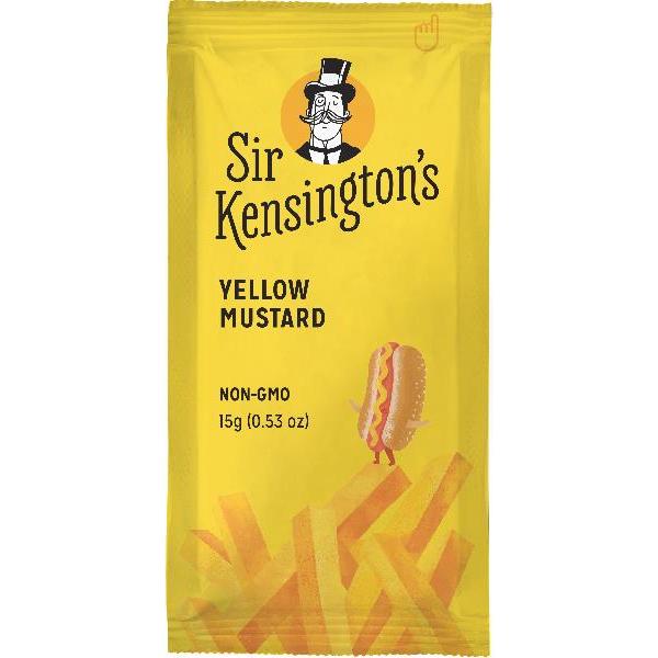Sir Kensington's Condiment Yellow Mustard Packette Ga 15 Gallon - 600 Per Case.