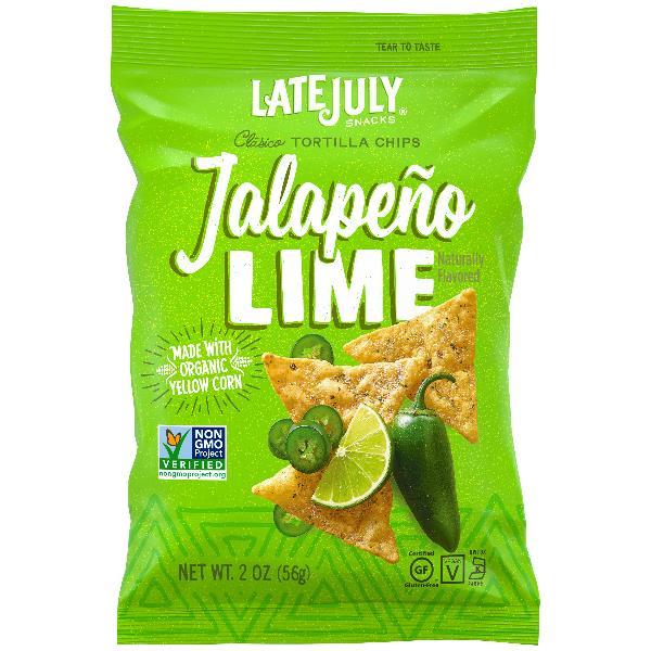 Late July Tortilla Chips Clasico Jalapeno Loaf 2 Ounce Size - 24 Per Case.