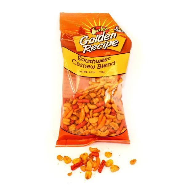 Golden Recipe Snack Mix Southwest Cashew Blend 4.75 Ounce Size - 8 Per Case.