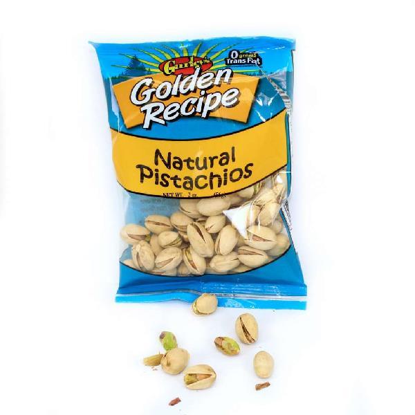 Golden Recipe Natural Pistachios 2 Ounce Size - 8 Per Case.