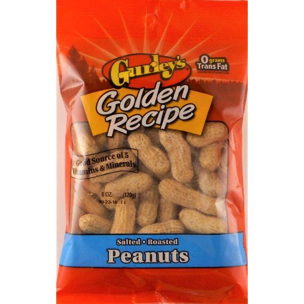 Gurley's Peanuts Jumbo Salted In Shell 6 Ounce Size - 12 Per Case.