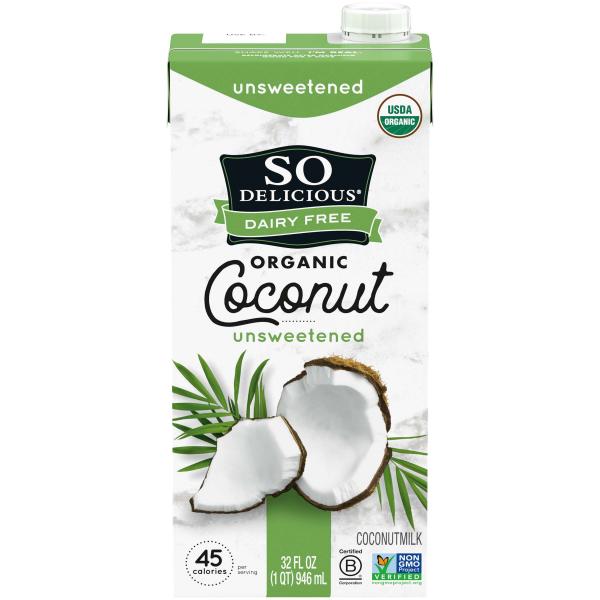 Coconut Milk Organic Unsweetened Beverage 32 Fluid Ounce - 12 Per Case.