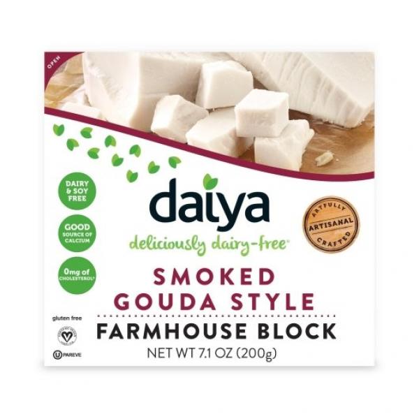 Daiya Smoked Gouda Style Block Dairy Free Gluten Free Soy Free And Plant Based Cheese 7.1 Ounce Size - 8 Per Case.