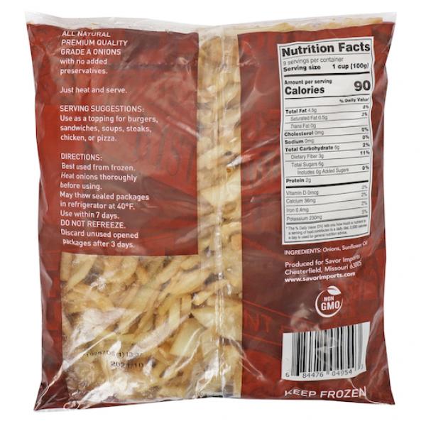 Savor Imports Caramelized Sliced Onions 2 Pound Each - 12 Per Case.