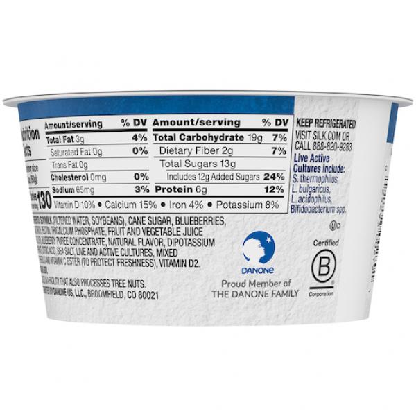 Silk Cult Soy Iml Blueberry Yogurt 5.3 Ounce Size - 8 Per Case.