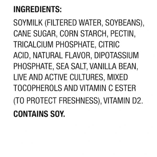Silk Cultured Soy Vanillayogurt 5.3 Ounce Size - 8 Per Case.