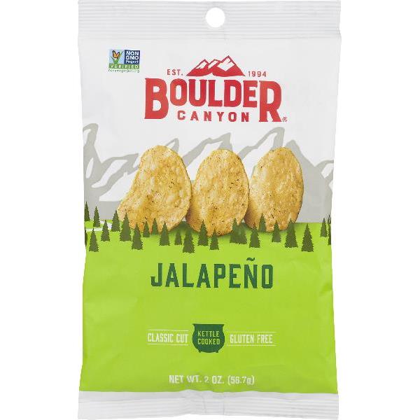 Boulder Canyon Jalapeno Chips 2 Ounce Size - 8 Per Case.