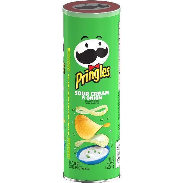 Pringles Sour Cream & Onion Potato Crisp, 5.5 Ounces - 14 Per Case.