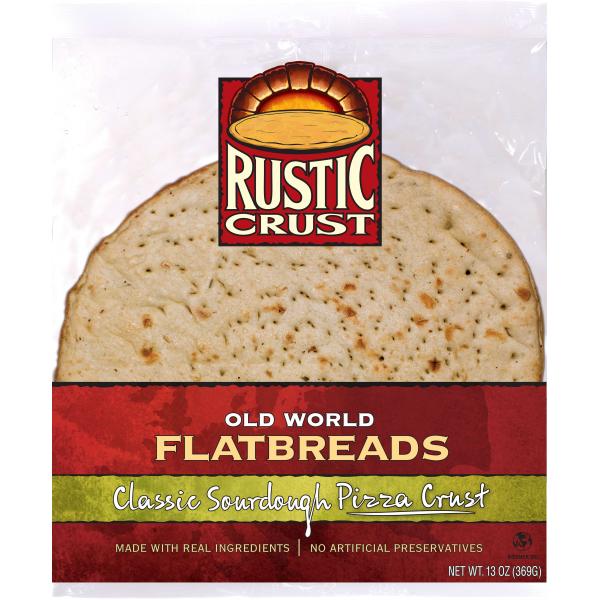 Rustic Crust Classic Sour Dough Pizza Crust 12 Inch 13 Ounce Size - 8 Per Case.