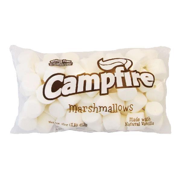 Clown Campfire Large White Marshmallows No Artificial Flavors Or Colors 1 Pound Each - 12 Per Case.