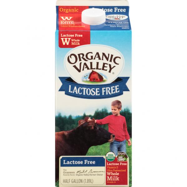 Milk Uht Whole Homo White Lactose Free White Organic 4 Pound Each - 6 Per Case.