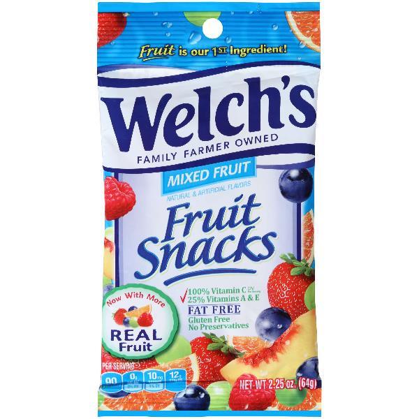 Welch's Fruit Snacks Mixed Fruit 2.25 Ounce Size - 48 Per Case.