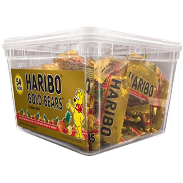 Haribo Confectionery Gummies Gold Bear Tub8 Ounce Size - 8 Per Case.