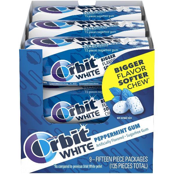 Orbit White Peppermint Soft Chew PcCs 15 Piece - 90 Per Case.