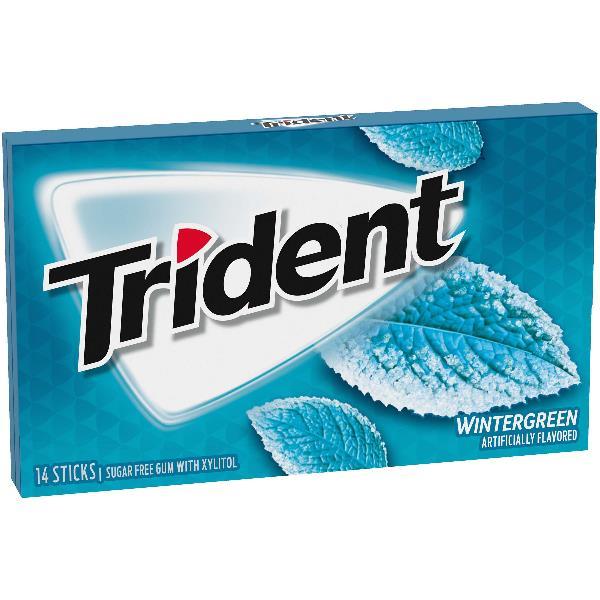 Trident Wintergreen 14 Count Packs - 144 Per Case.