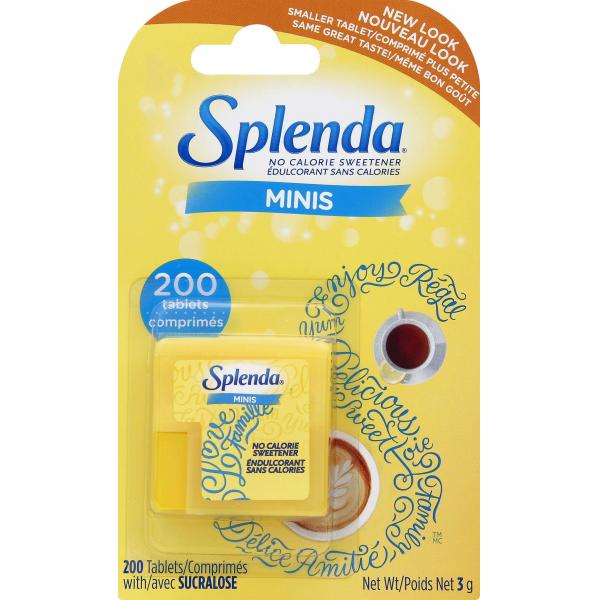 Splenda Mini's200 Count Packs - 12 Per Case.