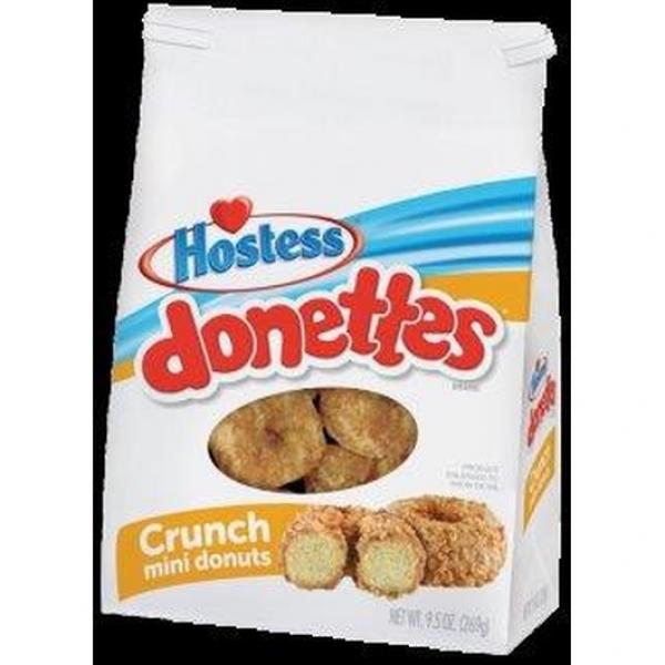 Hostess Crunch Donette Bag Frozen 9.5 Ounce Size - 6 Per Case.
