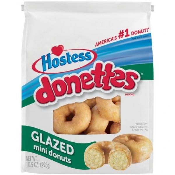Hostess Glazed Donette Bag Frozen 10.5 Ounce Size - 6 Per Case.