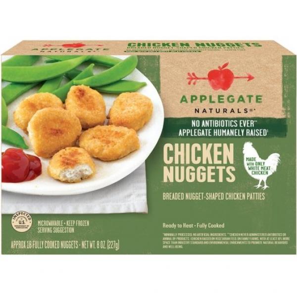 Applegate Chicken Nuggets 8 Ounce Size - 12 Per Case.