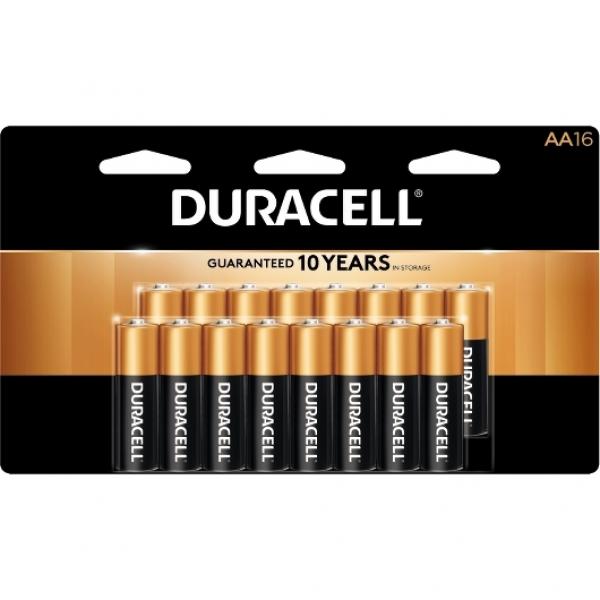 Duracell Coppertop Aa Alkaline Batteries Pack 16 Each - 12 Per Case.
