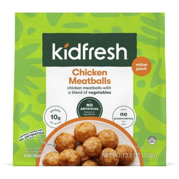 Kidfresh Mighty Meaty Chicken Meatballs Valuepack 13.2 Ounce Size - 6 Per Case.