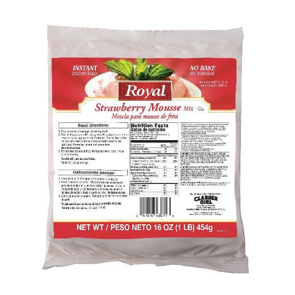 Cs Royal Strawberry Mousse Mix 16 Ounce Size - 6 Per Case.