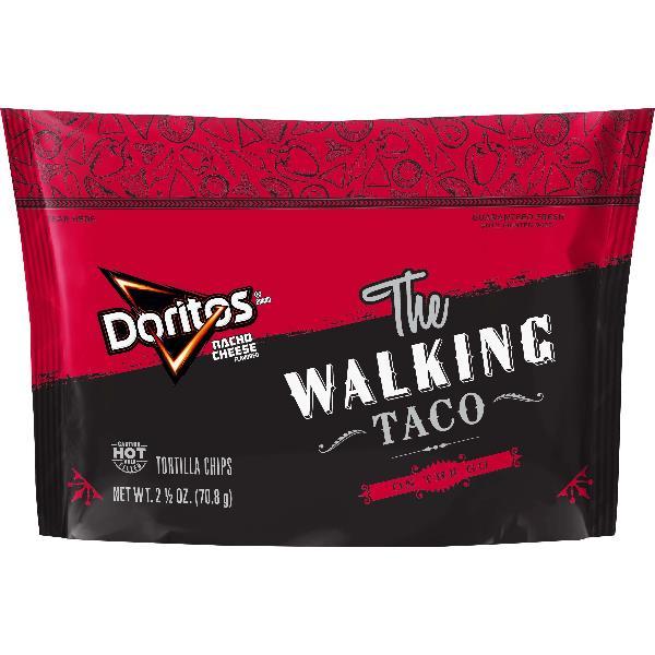 Doritos Nacho Cheese The Walking Taco Plastic Bag 2.5 Ounce Size - 18 Per Case.
