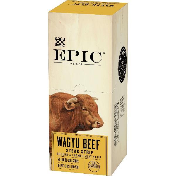 Epic™ Gluten Free Meat Strips Wagyu Beef Steak 16 Ounce Size - 4 Per Case.