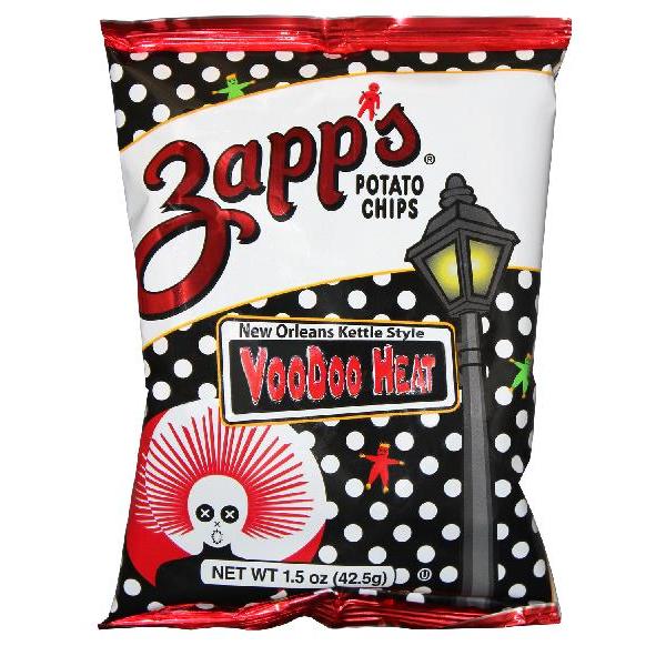 Zapp's Potato Chips Voodoo Heat Chips 1.5 Ounce Size - 60 Per Case.