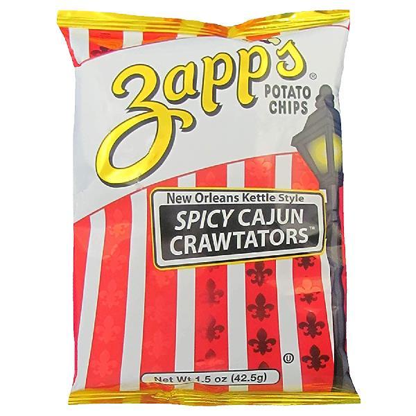 Zapp's Potato Chips Cajun Crawtator Chips 1.5 Ounce Size - 60 Per Case.