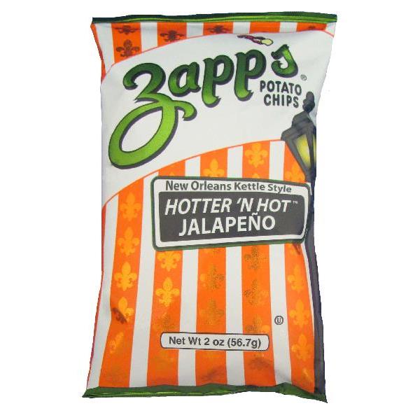 Zapp's Potato Chips Jalapeno Chips 2 Ounce Size - 25 Per Case.