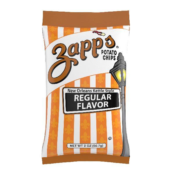 Zapp's Potato Chips Regular Chips 2 Ounce Size - 25 Per Case.