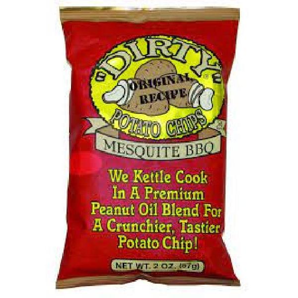 Dirty Mesquite BBQ Chip 2 Ounce Size - 25 Per Case.