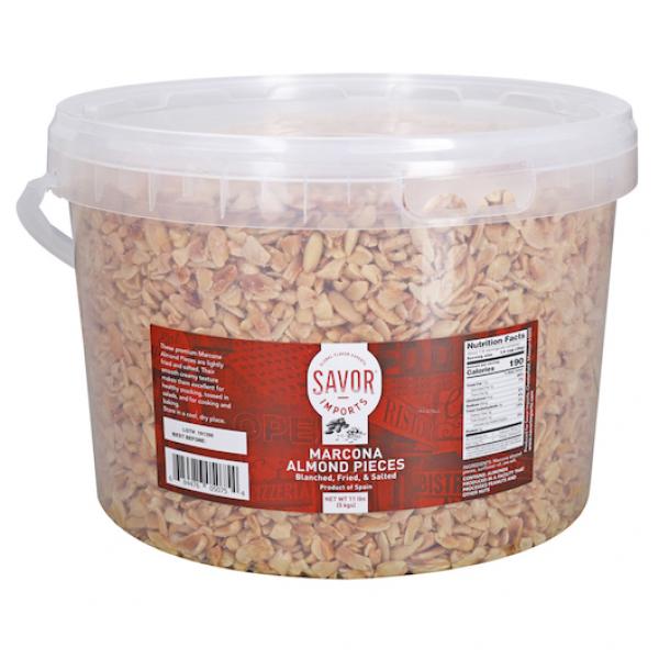 Savor Imports Marcona Almond Pieces 11 Pound Each - 1 Per Case.