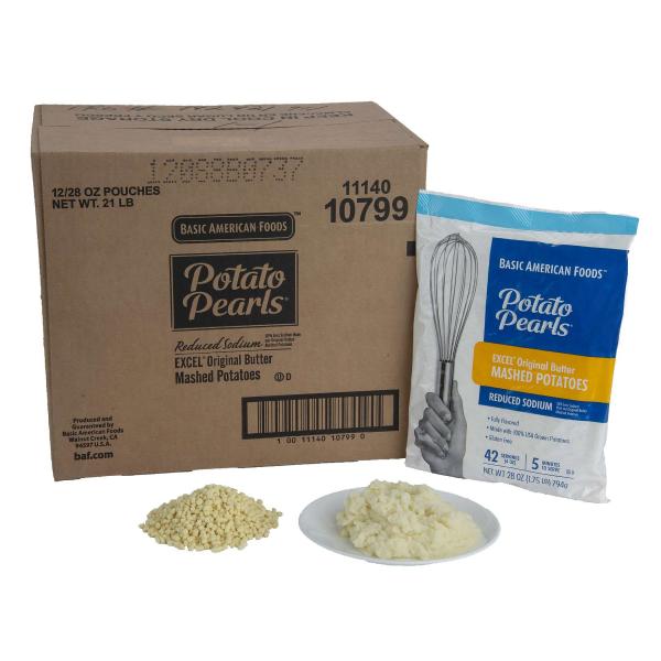 Excel® Original Butter Mashed Reduced Sodium 28 Ounce Size - 12 Per Case.