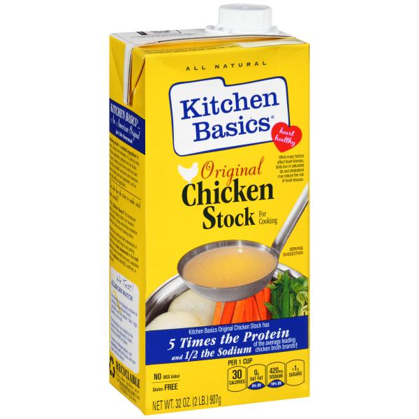 Kitchen Basics Original Chicken Stock 32 Ounce Size - 12 Per Case.