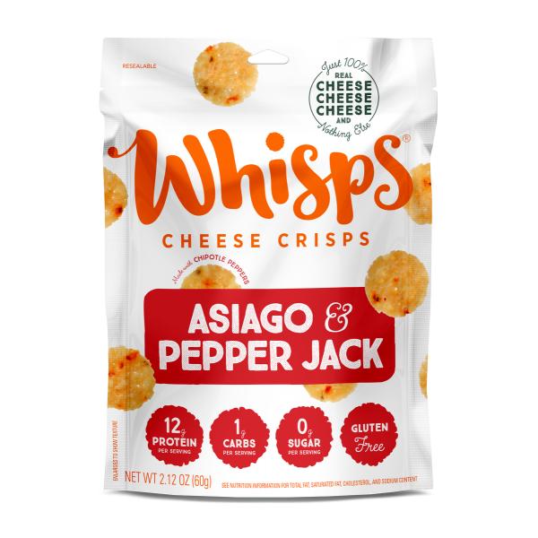 Whisps Whisps Asiago Pepper Jack 2.12 Ounce Size - 12 Per Case.