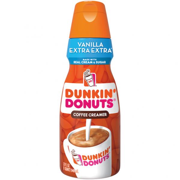 Dunkin Donuts Donuts Esl Vanilla Flavored Creamer 32 Fluid Ounce - 6 Per Case.