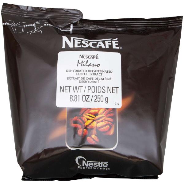 Nescafe Milano Decaffeinated 250 Grams Each - 4 Per Case.